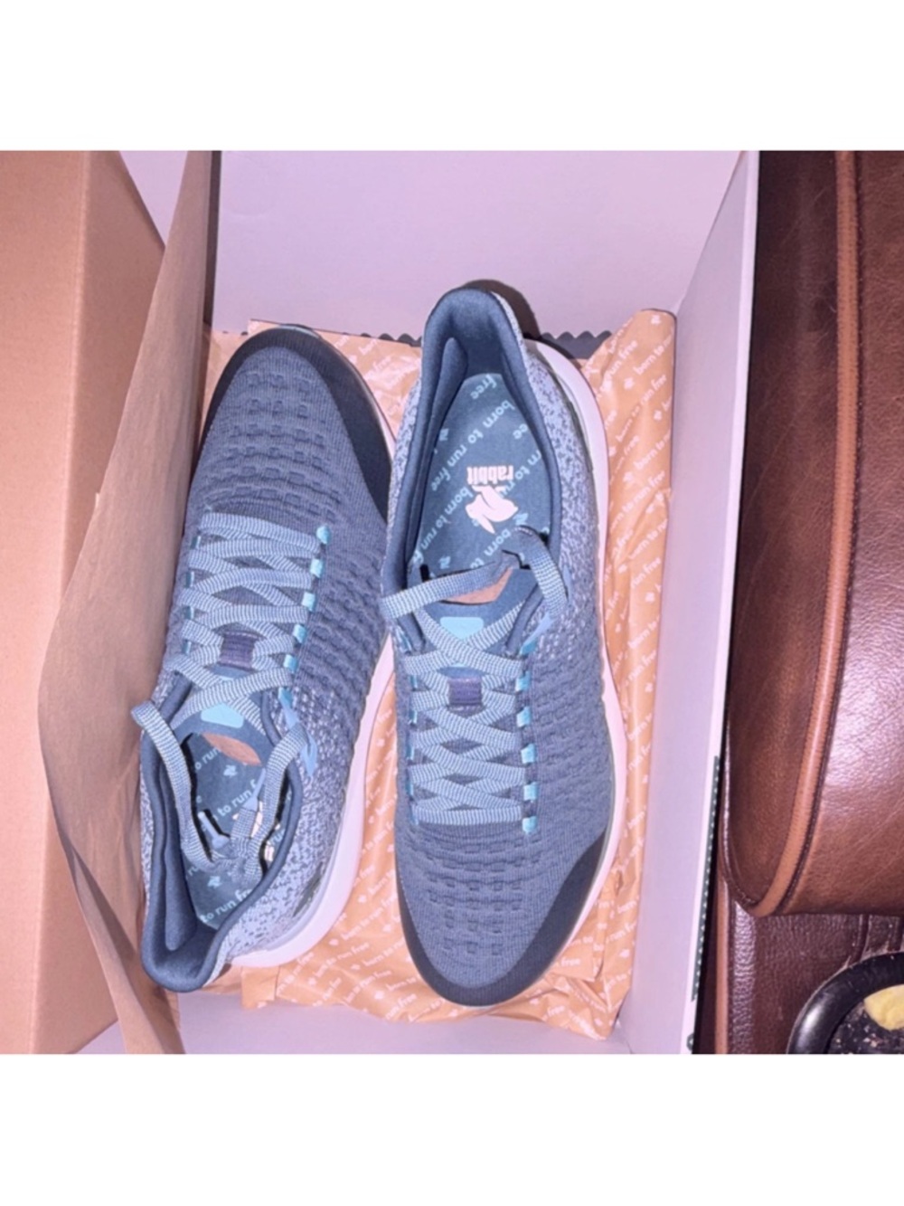 Men's Lightweight Knit Athletic Sneakers in Blue